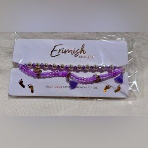 Erimish Lavender and Gold ANKLET set